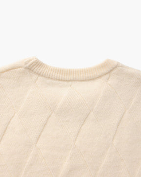 Diamond Knit Crewneck Sweater
